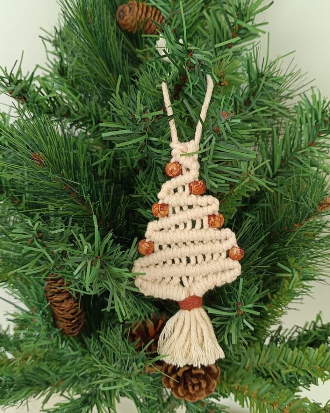 Adorno árbol beige